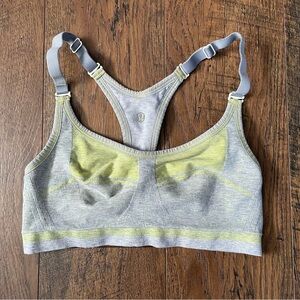 lululemon athletica Gray and Yellow Sports Bra